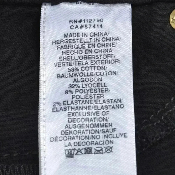 True Religion Halle Coated Black Jeans Mid Rise Skinny size 29 - Picture 8 of 11